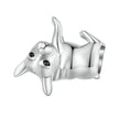 Genuine 925 Sterling Silver Pet Dog Charm For Bracelet - Poodle Dachshund Pendant