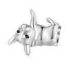 Genuine 925 Sterling Silver Pet Dog Charm For Bracelet - Poodle Dachshund Pendant