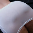 Sheer Silk Tube Mini Skirt