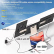 TUTT 16” FHD Portable Monitor 16:10 Aspect Ratio | Triple Laptop Screen Extender | USB-C/HDMI 7 Viewing Modes | All Devices Compatible with Converter Cable (H5 Included) S7 Pro