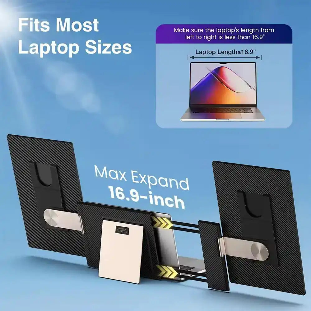 TUTT 16” FHD Portable Monitor 16:10 Aspect Ratio | Triple Laptop Screen Extender | USB-C/HDMI 7 Viewing Modes | All Devices Compatible with Converter Cable (H5 Included) S7 Pro