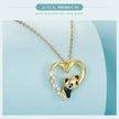 925 Sterling Silver Baby Panda Crystal Necklace | Enamel Cute Animal Charm Chain Link | Women'S Gift - 17.71'' Scn453