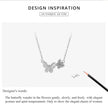 Soar with Style: Blue Zircon Korean Style Sterling Silver Butterfly Necklace