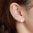 925 Sterling Silver Ear Cuff - Elegant Gold Color Clip Earrings For Women