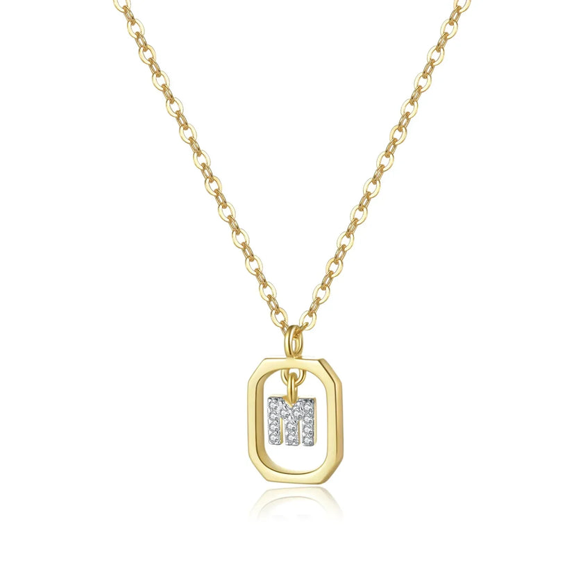 Personalized Initial Necklace in 925 Sterling Silver