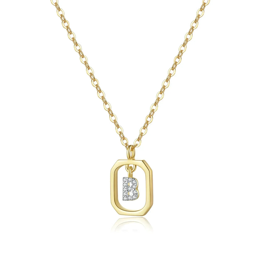 Personalized Initial Necklace in 925 Sterling Silver