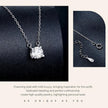 Radiant 1ct Moissanite Sterling Silver Pendant Necklace