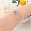 Sterling Silver Snowflake Clasp Bracelet with CZ