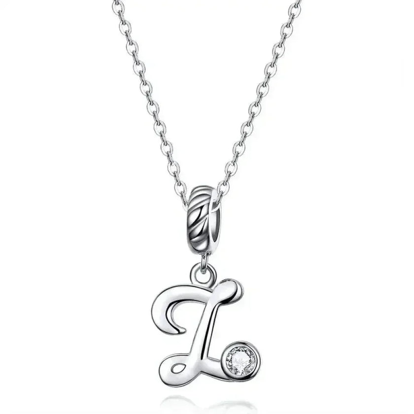 Classic 925 Sterling Silver Initial Necklace