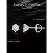 Radiant Moissanite Stud Earrings | D Color Round Cut 925 Silver, Gold Plated