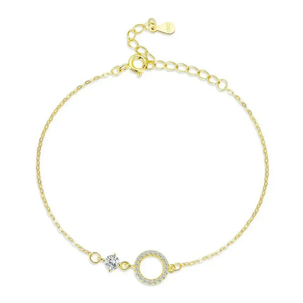925 Sterling Silver Ring Chain Bracelet