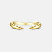 925 Sterling Silver Gold Talon Open Ring