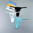 3PCS Lace Thong Set – Sheer, Strappy & Seductive