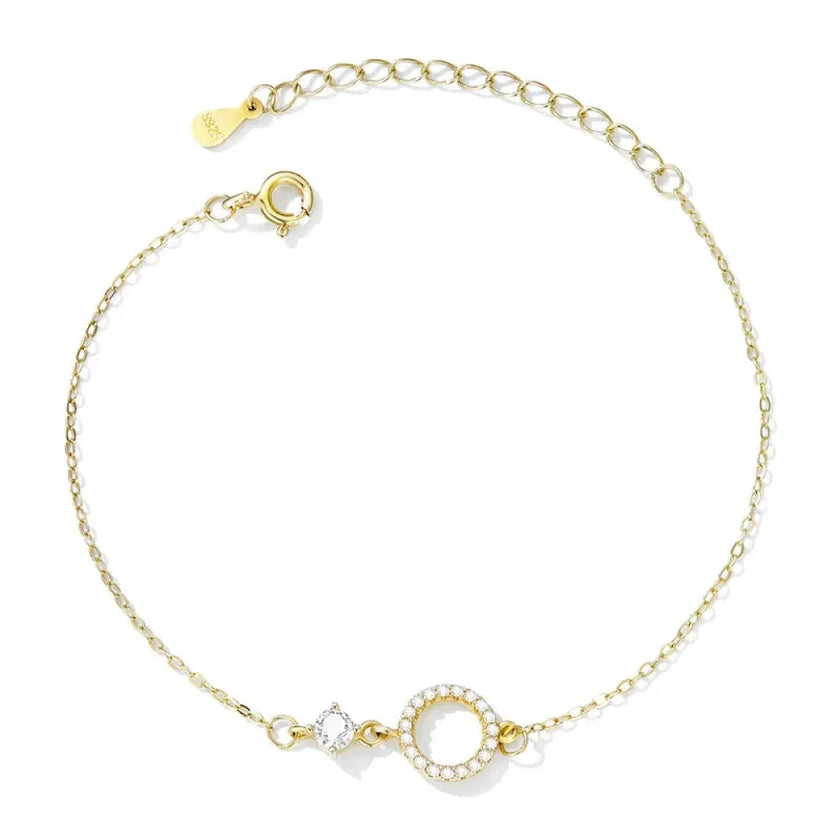 925 Sterling Silver Ring Chain Bracelet