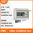 Solar Photovoltaic combiner box - lightning protection 2 input 1 out  MCB SPD box IP65