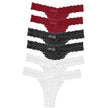 6-Pack Lace Bow Thongs – Soft, Low Rise, Ultra Sexy
