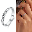 925 Sterling Silver Vintage Embossed Floral Ring