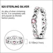 925 Sterling Silver Pink CZ Infinity Heart Ring