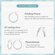 14K White Gold Plated 925 Sterling Silver Hoop Earrings | Hypoallergenic 24mm Hoops