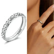 925 Sterling Silver Vintage Embossed Floral Ring