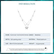 925 Sterling Silver Double-layer Tassel Butterfly Pendant Necklace for Women - Elegant Fine jewelry