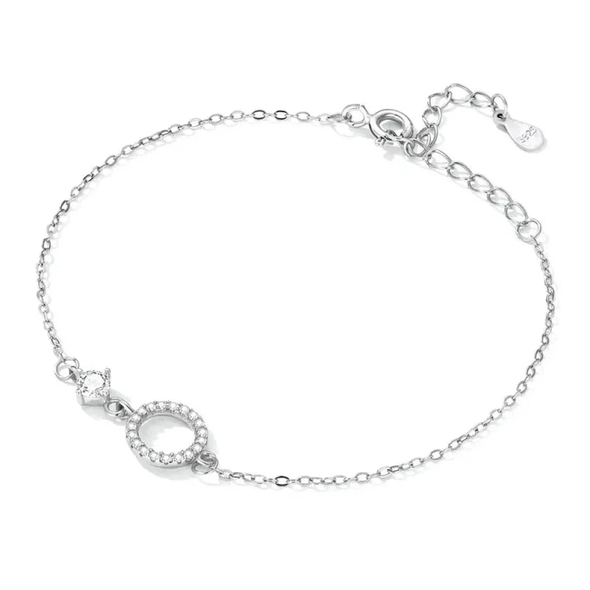 925 Sterling Silver Ring Chain Bracelet