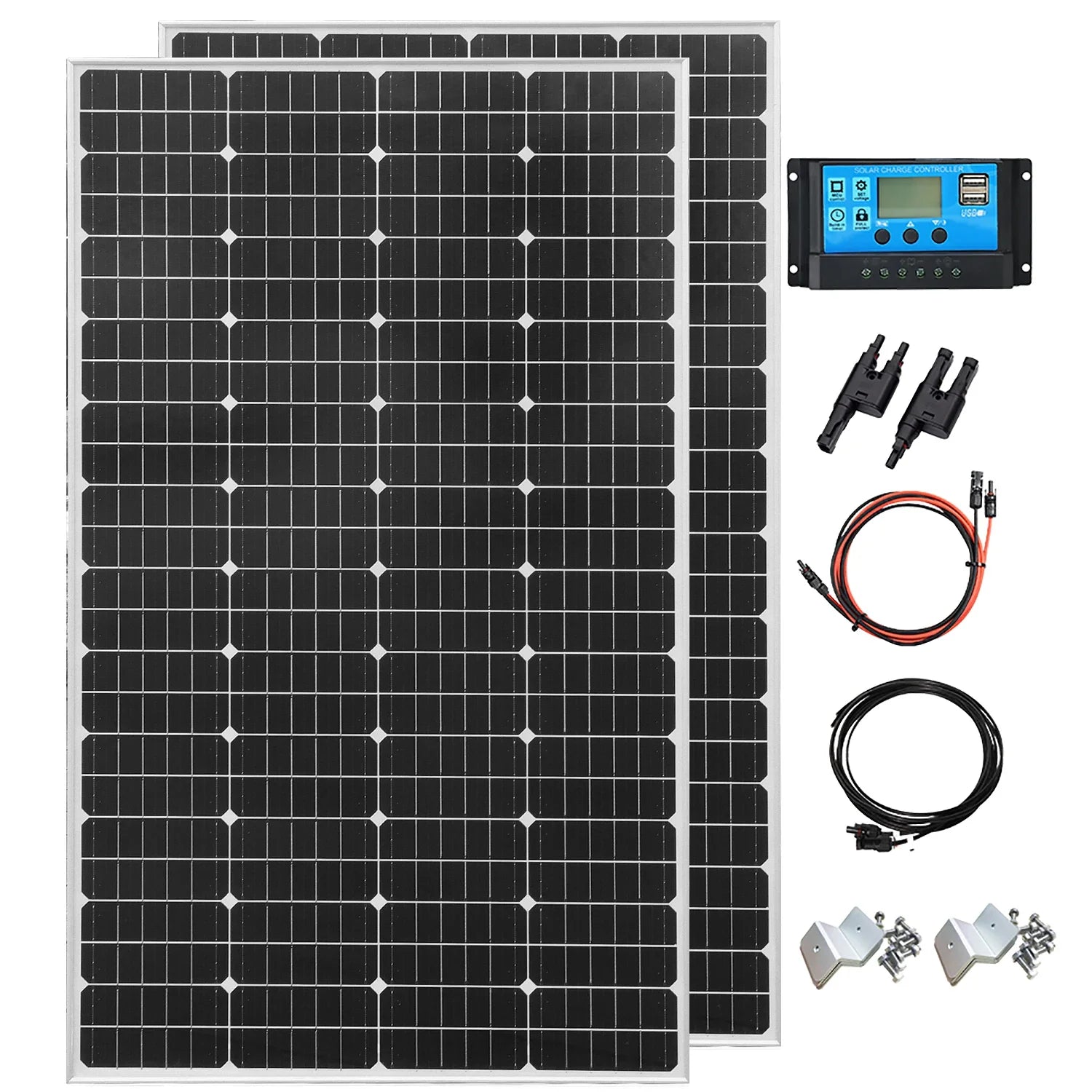 200/400W Monocrystalline Waterproof Solar Panel 12V Charging