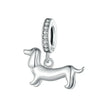 Genuine 925 Sterling Silver Pet Dog Charm For Bracelet - Poodle Dachshund Pendant