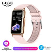 LIGE Smart Watch Women Full Touch Screen Bluetooth Call IP67 Waterproof Sports Fitness Tracker Smartwatch Women