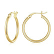 14K White Gold Plated 925 Sterling Silver Hoop Earrings | Hypoallergenic 24mm Hoops