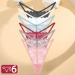6PCS Lace G-String Panties – Sexy, Soft & Low Rise Lingerie