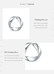 925 Sterling Silver Minimalist Wavy Stud Earrings - Women Fine Jewelry