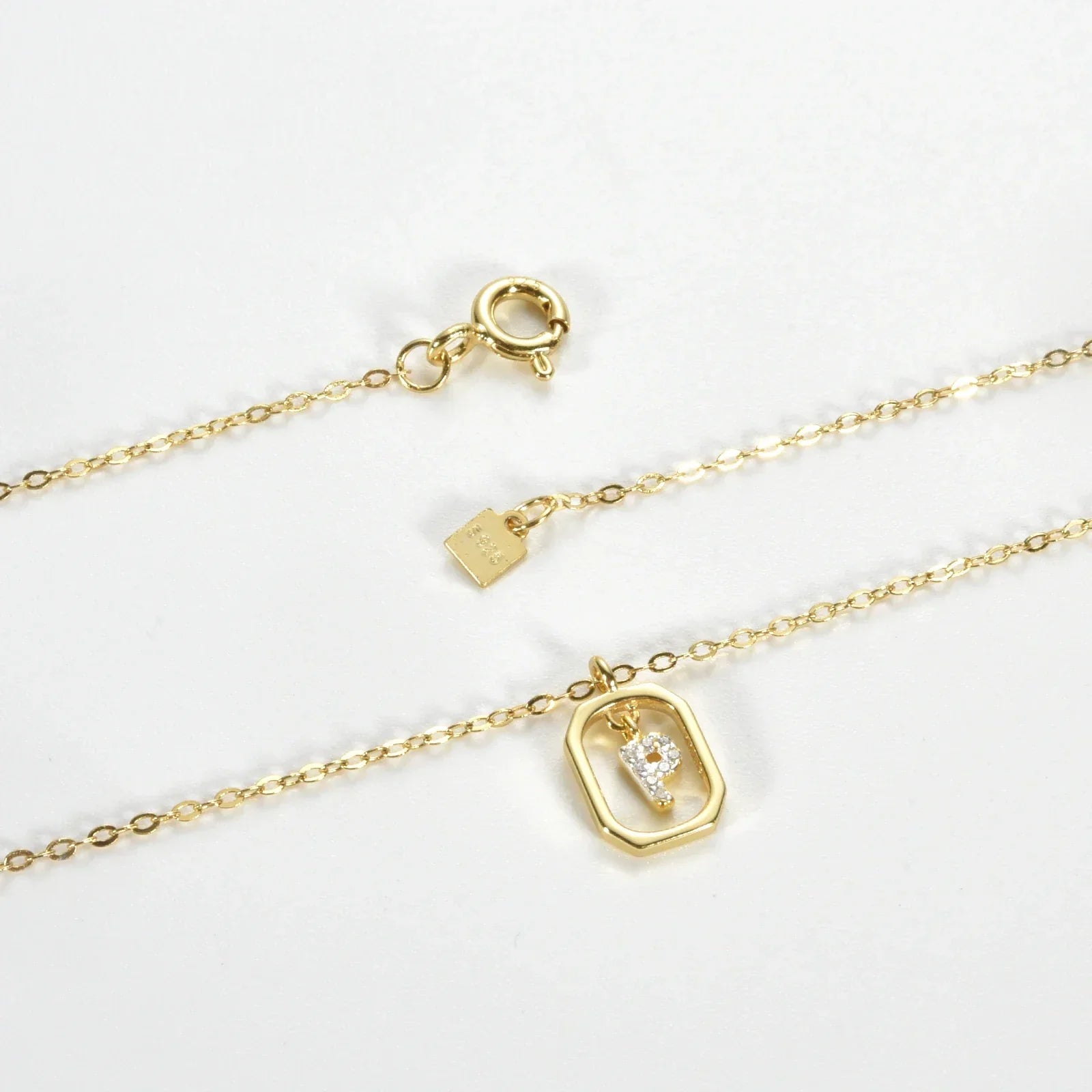 Personalized Initial Necklace in 925 Sterling Silver