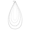 SABRINA Four-Layer Multi Chain Necklace in Silver