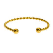 SAFIYA : Élégance tordue - Bracelet en corde réglable avec perles rondes.