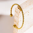 SAFIYA : Élégance tordue - Bracelet en corde réglable avec perles rondes.