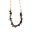 SALINAS Paper-Clip Linked Chain & TOURMALINE Gemstones Combination Necklace