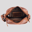 Greenwood Leather Mini-Messenger Bag. Premium Compact Crossbody Travel Organizer