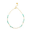 SANTA CRUZ Blue : Collier chaîne avec perles dorées et pierres naturelles.