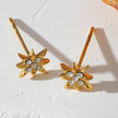 Style SARENBE Or : Boucles d'oreilles créoles 'Star Bright' Or