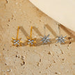 Style SARENBE Or : Boucles d'oreilles créoles 'Star Bright' Or