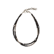 Double Strand Bracelet with Crystal Bead