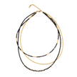 Triple Strand Necklace with Crystal Bead