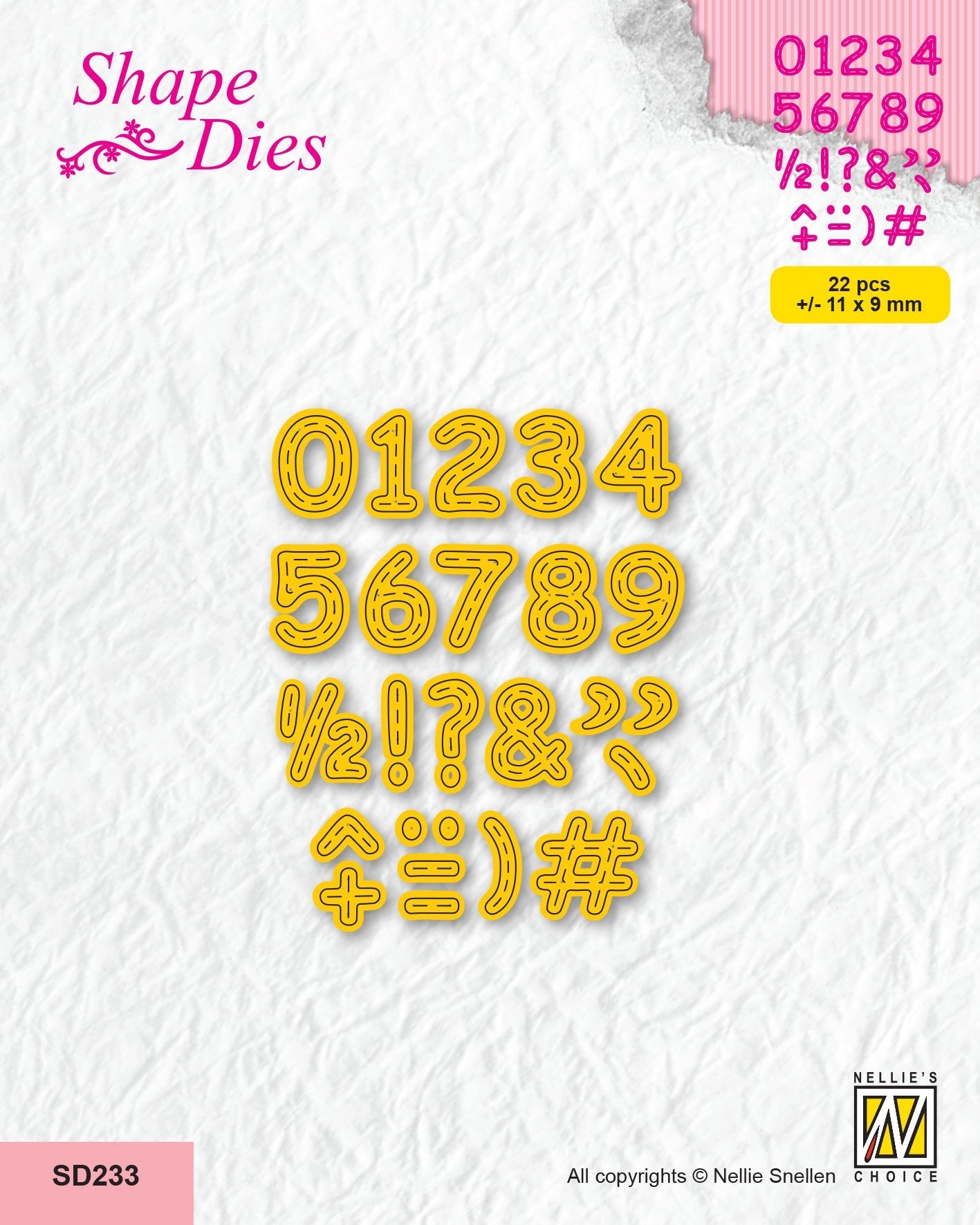 Nellie's Choice Shape Dies - Stitched Digits