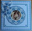 Nellie's Choice - Shape Die Blue Round Lace-Flower Frame