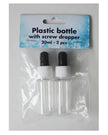 2 Bottles with screw dropper