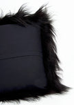 Square Black Icelandic Sheepskin Pillow Cover