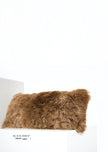 Rectangular Shorn Brown Icelandic Sheepskin Pillow Cover