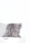 Square Silver Icelandic Sheepskin Pillow Cover