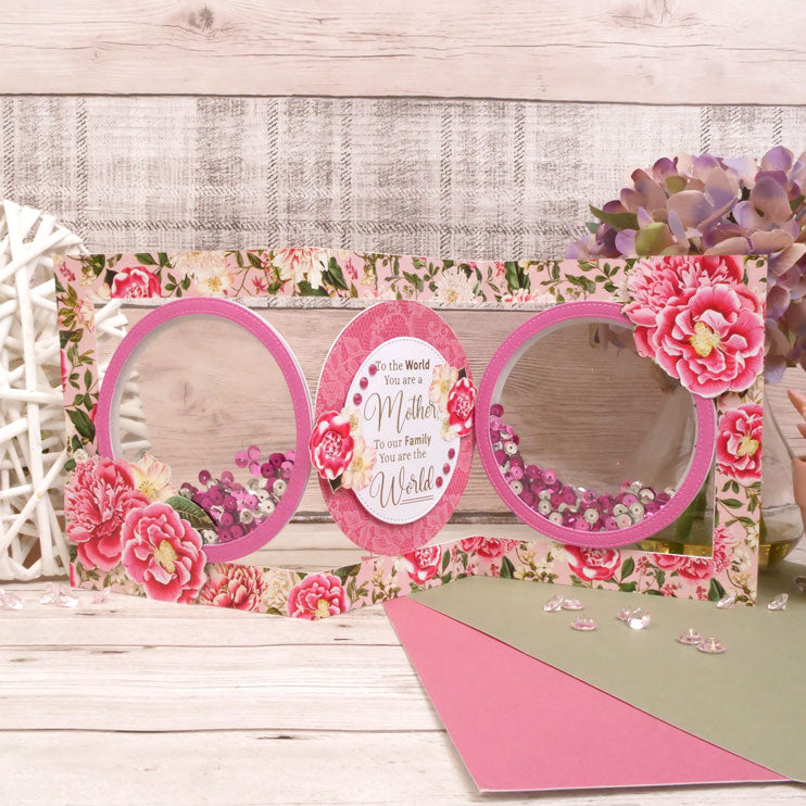 Luxury Shaped Card Blanks & Envelopes - Trio Circle Panel